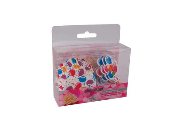 70.171.05.0063_003-ballons Set de Capsulas Cupcakes y Toppers - Picks Balloons - Silikomart - Imagen 1