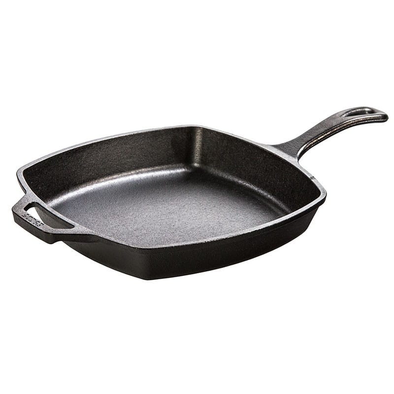 L8SQ3 Sartén Cuadrada Lisa de Hierro Fundido de 26,67 Cm - Lodge. - Imagen 1
