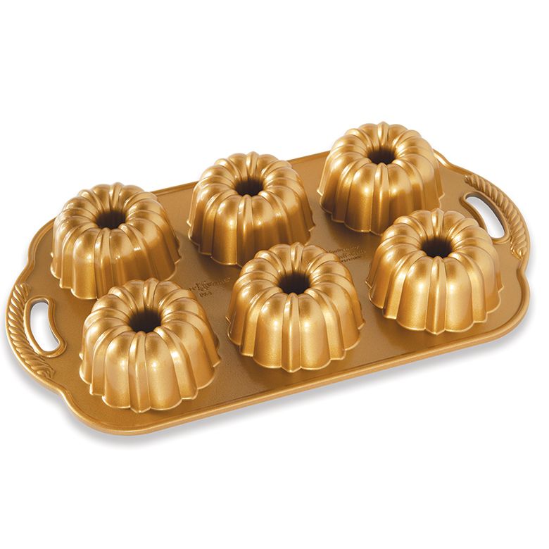 NDW.86277 Molde Anniversary Bundtlette Gold - Nordic Ware. - Imagen 1
