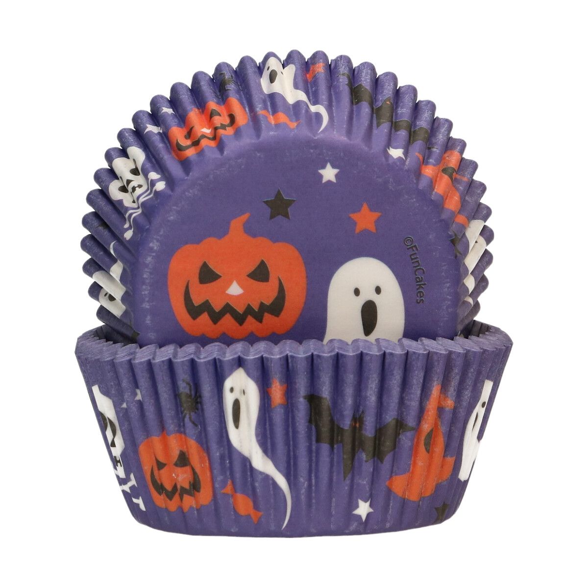 FUNCAKES_F84365_FUNCAKES_BAKING_CUPS_HALLOWEEN_CUP Cápsulas Cupcakes - Escalofriante - Halloween - 48 unidades - Funcakes - Imagen 1