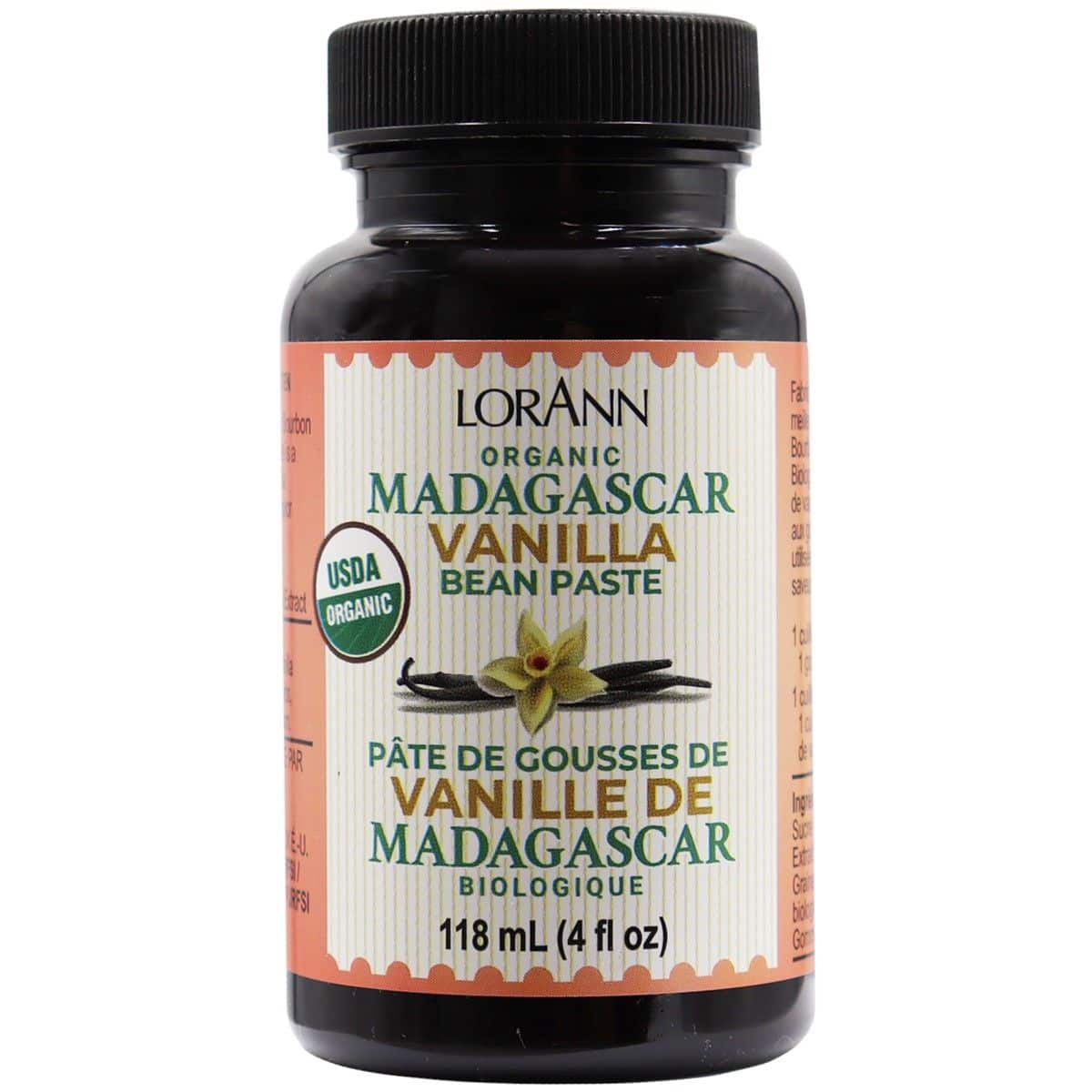 LorAnn_Oils_L3000_LorAnn_organic-madagascar-vanilla-bean-paste Pasta de Vainilla de Madagascar Orgánica - 118 ml - Lorann - Imagen 1