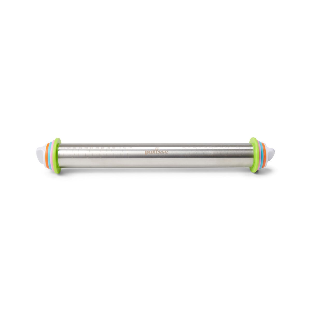 PATISSE_P02065_ROLLING_PIN_WITH_SPACING_RINGS Rodillo de Acero Inoxidable Con Anillos Espaciadores - Longitud 43 cm - Patisse - Imagen 1