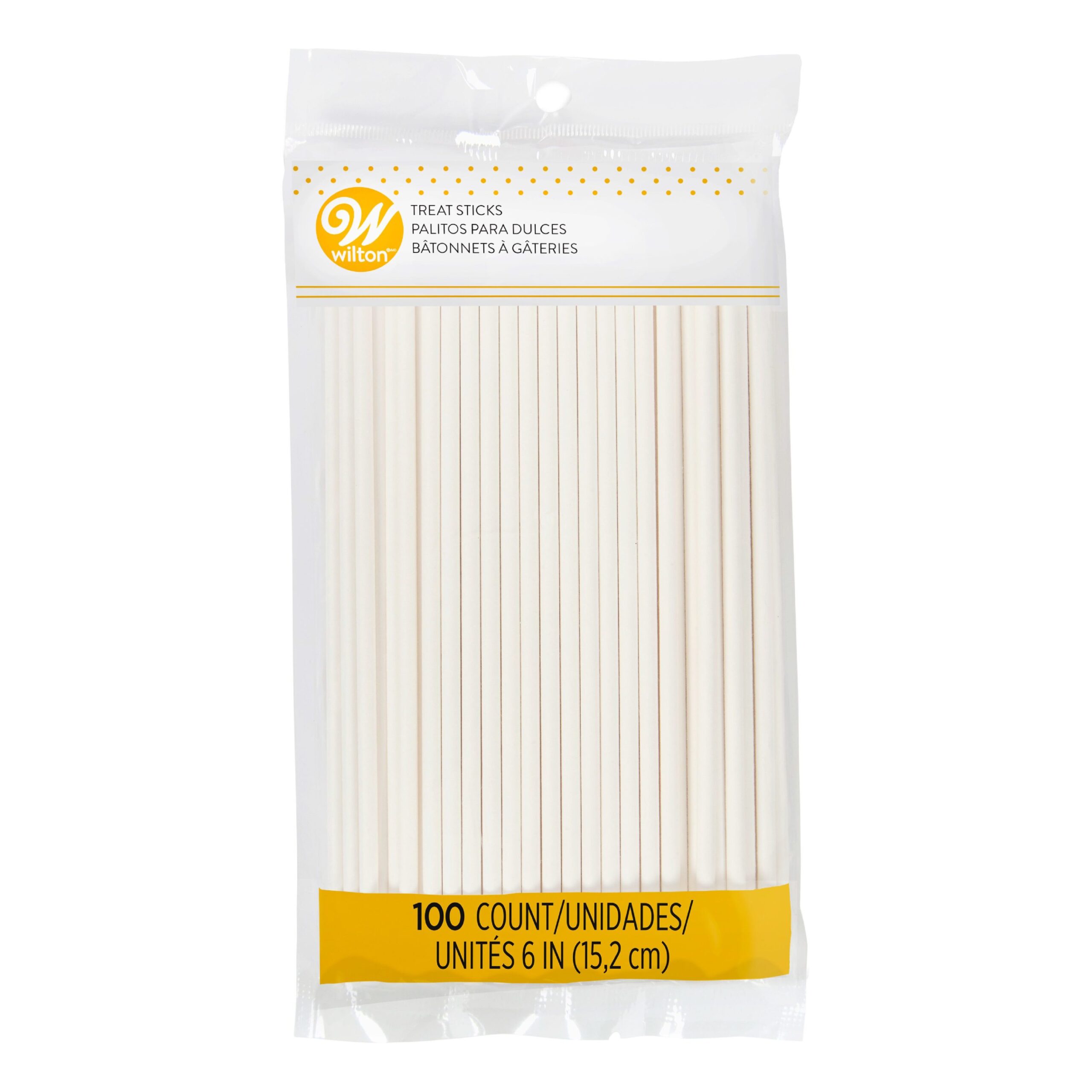 Wilton_191000848_Wilton_Lollipop_Sticks_15cm Palitos Piruletas de 15 cm - Cakepops - 100 unidades - Wilton - Imagen 1