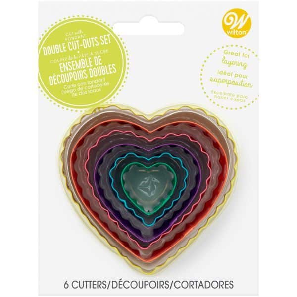 Wilton_191007373_Wilton_Cut_Out_Hearts Set de Cortadores de Pasta Corazón Doble Cara - 6 Pcs - Wilton - Imagen 1