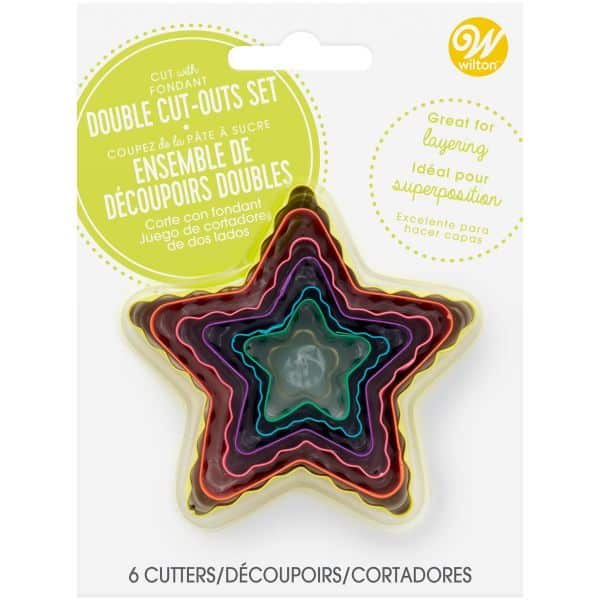 Wilton_191007374_Wilton_Cut_Out_Star Set de Cortadores de Pasta Estrella Doble Cara - 6 Pcs - Wilton - Imagen 1
