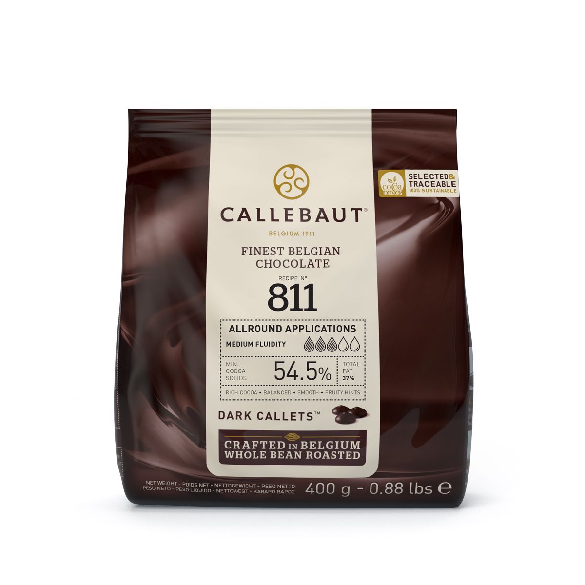 CALLEBAUT_CB556605_CALLEBAUT_CHOCOLADE_CALLETS_DARK_400G_JPG_1 Callebaut Callets Chocolate Negro, 400g - Imagen 1