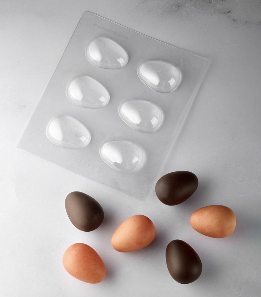 KT229 (4) Kit de moldes termoformados “Egg” Huevos de Pascuas – 6 piezas - Pavoni - Imagen 1